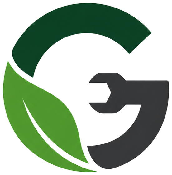 Grün Reparaturdienst Logo